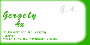 gergely ax business card